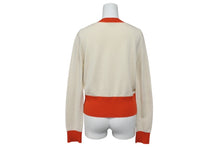 画像をギャラリービューアに読み込む, CHANEL シャネル カーディガン P61427K46799 サイズ38 ココマーク カシミヤ レッド アイボリー 美品 中古 4b010451