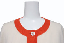 画像をギャラリービューアに読み込む, CHANEL シャネル カーディガン P61427K46799 サイズ38 ココマーク カシミヤ レッド アイボリー 美品 中古 4b010451