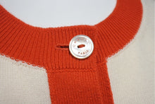 画像をギャラリービューアに読み込む, CHANEL シャネル カーディガン P61427K46799 サイズ38 ココマーク カシミヤ レッド アイボリー 美品 中古 4b010451