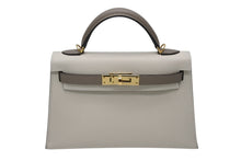 画像をギャラリービューアに読み込む, 極美品 オーダー品 HERMES エルメス Mini Kelly2 ミニケリー2 ミニハンドバッグ エトープ クレ ヴォーエプソン U刻印 ゴールド金具 中古 4b010453