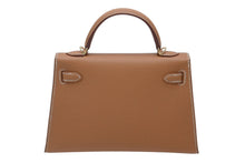 画像をギャラリービューアに読み込む, 新品未使用 HERMES エルメス ミニケリー2 K刻印 2WAY ヴォーエプソン ゴールド ゴールド金具 外縫い 中古 4b010454