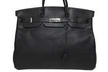 画像をギャラリービューアに読み込む, 極美品 激レア HERMES エルメス BIRKIN バーキン50 ハンドバッグ トゴ ブラック シルバー金具 □H刻印 中古 4b010455