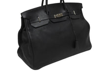 画像をギャラリービューアに読み込む, 極美品 激レア HERMES エルメス BIRKIN バーキン50 ハンドバッグ トゴ ブラック シルバー金具 □H刻印 中古 4b010455