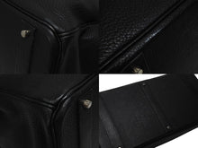 画像をギャラリービューアに読み込む, 極美品 激レア HERMES エルメス BIRKIN バーキン50 ハンドバッグ トゴ ブラック シルバー金具 □H刻印 中古 4b010455