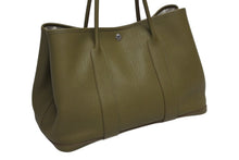 Load image into Gallery viewer, 極美品 HERMES エルメス ガーデンパーティPM トートバッグ ネゴンダ キャンバス オリーブグリーン □O刻印 シルバー金具 中古 4b010456