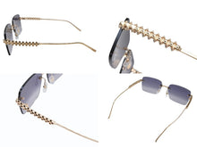 画像をギャラリービューアに読み込む, 新品未使用 CARTIER カルティエ クラッシュ サングラス アイウェア CT0545S サイズ58□17 140 グレー ゴールド 中古 4b010458