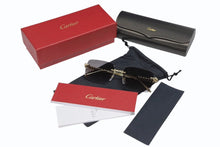 画像をギャラリービューアに読み込む, 新品未使用 CARTIER カルティエ クラッシュ サングラス アイウェア CT0545S サイズ58□17 140 グレー ゴールド 中古 4b010459