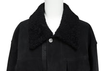 画像をギャラリービューアに読み込む, 極美品 Christian Dior クリスチャンディオール ムートン レザー ジャケット 213l437a0487 サイズ52 ブラック レザー 中古 4b010463