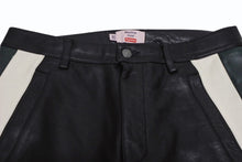 画像をギャラリービューアに読み込む, Supreme シュプリーム × Martine rose マーティンローズ レザーパンツ サイズ32 グリーン ホワイト ブラック 美品 中古 4b010469