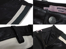 画像をギャラリービューアに読み込む, Supreme シュプリーム × Martine rose マーティンローズ レザーパンツ サイズ32 グリーン ホワイト ブラック 美品 中古 4b010469