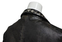 画像をギャラリービューアに読み込む, 極美品 READY MADE レディメイド ダブルテーラードジャケット RE-LE-BK-00-00-239 サイズ4 馬革 フェード ヴィンテージ加工 中古 4b010471