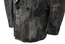 画像をギャラリービューアに読み込む, 極美品 READY MADE レディメイド ダブルテーラードジャケット RE-LE-BK-00-00-239 サイズ4 馬革 フェード ヴィンテージ加工 中古 4b010471
