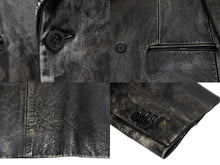 画像をギャラリービューアに読み込む, 極美品 READY MADE レディメイド ダブルテーラードジャケット RE-LE-BK-00-00-239 サイズ4 馬革 フェード ヴィンテージ加工 中古 4b010471