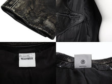画像をギャラリービューアに読み込む, 極美品 READY MADE レディメイド ダブルテーラードジャケット RE-LE-BK-00-00-239 サイズ4 馬革 フェード ヴィンテージ加工 中古 4b010471