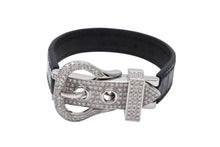 画像をギャラリービューアに読み込む, 極美品 HERMES エルメス Boucle Sellier ブックルセリエ ブレスレット □I刻印 ポロサス ブラック パヴェダイヤ Au750WG 中古 4b010475