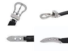 画像をギャラリービューアに読み込む, 極美品 HERMES エルメス Boucle Sellier ブックルセリエ ブレスレット □I刻印 ポロサス ブラック パヴェダイヤ Au750WG 中古 4b010475