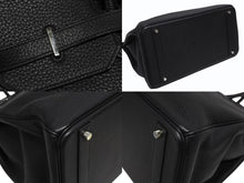 画像をギャラリービューアに読み込む, 極美品 HERMES エルメス バーキン40 ブラック トゴ 40cm ◻︎M刻印 シルバー金具 ハンドバッグ 中古 4b010493