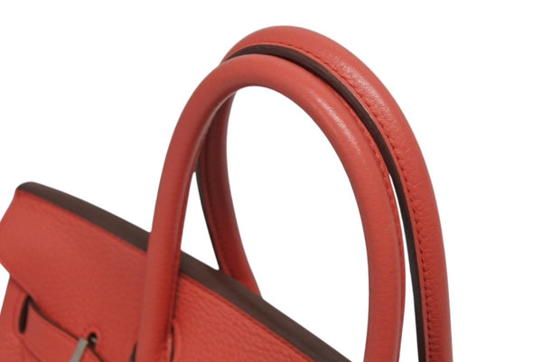 HERMES Birkin 30 handbag Rose Jaipur Togo Silver hardware □O stamp 2011 Good condition Used 4b010494