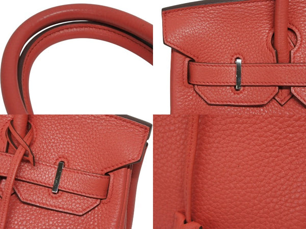HERMES Birkin 30 handbag Rose Jaipur Togo Silver hardware □O stamp 2011 Good condition Used 4b010494