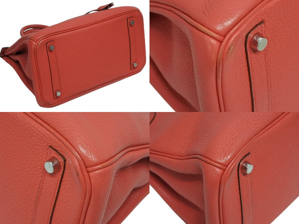 HERMES Birkin 30 handbag Rose Jaipur Togo Silver hardware □O stamp 2011 Good condition Used 4b010494