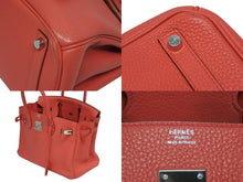 画像をギャラリービューアに読み込む, HERMES エルメス バーキン30 ハンドバッグ ローズジャイプール トゴ シルバー金具 □O刻印 2011年 美品 中古 4b010494