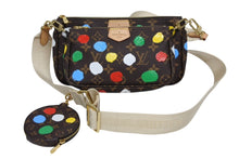 画像をギャラリービューアに読み込む, 新品同様 LOUIS VUITTON ルイヴィトン 草間彌生 ミュルティ ポシェット アクセソワール M46385 モノグラムキャンバス マルチカラー 中古 4b010499