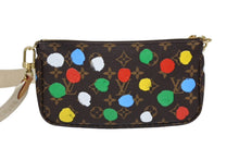 画像をギャラリービューアに読み込む, 新品同様 LOUIS VUITTON ルイヴィトン 草間彌生 ミュルティ ポシェット アクセソワール M46385 モノグラムキャンバス マルチカラー 中古 4b010499
