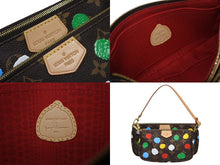 画像をギャラリービューアに読み込む, 新品同様 LOUIS VUITTON ルイヴィトン 草間彌生 ミュルティ ポシェット アクセソワール M46385 モノグラムキャンバス マルチカラー 中古 4b010499