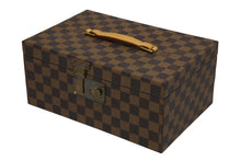 画像をギャラリービューアに読み込む, 極美品 LOUIS VUITTON ルイヴィトン ダミエ ジュエリーボックス オーダー ブラウン PVC レザー ゴールド金具 中古 4b010501