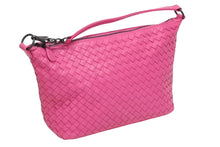 画像をギャラリービューアに読み込む, 新品同様 BOTTEGA VENETA ボッテガヴェネタ イントレチャート ワンショルダーバッグ ハンドバッグ ピンク 中古 4b010502