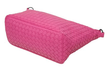 画像をギャラリービューアに読み込む, 新品同様 BOTTEGA VENETA ボッテガヴェネタ イントレチャート ワンショルダーバッグ ハンドバッグ ピンク 中古 4b010502