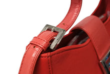 画像をギャラリービューアに読み込む, FENDI フェンディ マンマバケット ワンショルダーバッグ 09161153001 キャンバス レザー レッド シルバー金具 美品 中古 4b010504