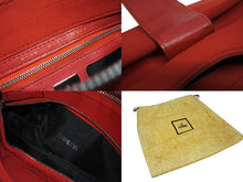 画像をギャラリービューアに読み込む, FENDI フェンディ マンマバケット ワンショルダーバッグ 09161153001 キャンバス レザー レッド シルバー金具 美品 中古 4b010504