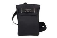 画像をギャラリービューアに読み込む, 新品未使用 エルメス HERMES アッカドPM W刻印 ワンショルダーバッグ ブラック トゴ 新型 シルバー金具 中古 4b010505