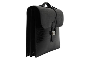 新品同様 HERMES エルメス サック ア デペッシュ 38 ブリーフケース ポロサス ブラック シルバー金具 □J刻印 中古 4b010507