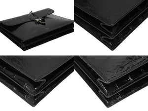 新品同様 HERMES エルメス サック ア デペッシュ 38 ブリーフケース ポロサス ブラック シルバー金具 □J刻印 中古 4b010507