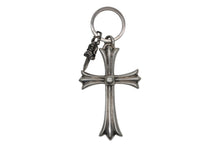 画像をギャラリービューアに読み込む, CHROME HEARTS クロムハーツ CH CRS LG &amp; No5 DGGR ラージクロス #5ダガー キーリング 重量約51.2g 美品 中古 4b010513