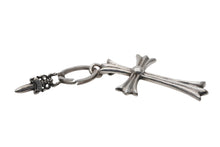 画像をギャラリービューアに読み込む, CHROME HEARTS クロムハーツ CH CRS LG &amp; No5 DGGR ラージクロス #5ダガー キーリング 重量約51.2g 美品 中古 4b010513