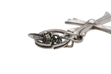 画像をギャラリービューアに読み込む, CHROME HEARTS クロムハーツ CH CRS LG &amp; No5 DGGR ラージクロス #5ダガー キーリング 重量約51.2g 美品 中古 4b010513