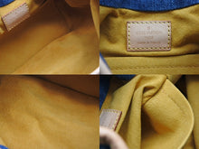 画像をギャラリービューアに読み込む, 新品同様 LOUIS VUITTON ルイヴィトン モノグラムデニム ミニプリーティ PM ハンドバッグ M95020 レザー ブルー 中古 4b010523