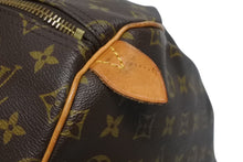 画像をギャラリービューアに読み込む, LOUIS VUITTON ルイヴィトン キーポル55 ボストンバッグ M41424 モノグラム PVC ヌメ革 ブラウン 良品 中古 4b010526