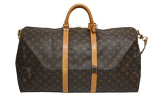 画像をギャラリービューアに読み込む, LOUIS VUITTON ルイヴィトン キーポル バンドリエール55 ボストンバッグ M41414 モノグラム ブラウン 良品 中古 4b010527