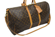 画像をギャラリービューアに読み込む, LOUIS VUITTON ルイヴィトン キーポル バンドリエール55 ボストンバッグ M41414 モノグラム ブラウン 良品 中古 4b010527