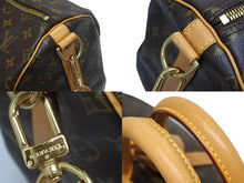 画像をギャラリービューアに読み込む, LOUIS VUITTON ルイヴィトン キーポル バンドリエール55 ボストンバッグ M41414 モノグラム ブラウン 良品 中古 4b010527