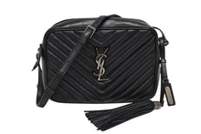 画像をギャラリービューアに読み込む, SAINT LAURENT サンローラン ルー カメラバッグ ショルダーバッグ 520534 レザー キルティング ブラック シルバー金具 美品 中古 4b010529