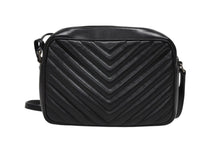 画像をギャラリービューアに読み込む, SAINT LAURENT サンローラン ルー カメラバッグ ショルダーバッグ 520534 レザー キルティング ブラック シルバー金具 美品 中古 4b010529