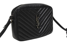 画像をギャラリービューアに読み込む, SAINT LAURENT サンローラン ルー カメラバッグ ショルダーバッグ 520534 レザー キルティング ブラック シルバー金具 美品 中古 4b010529