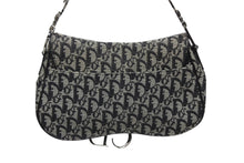 画像をギャラリービューアに読み込む, 極美品 ChristianDior クリスチャンディオール トロッター ダブルサドルバッグ ガリアーノ期 レザー ブラック シルバー金具 中古 4b010530