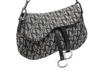 画像をギャラリービューアに読み込む, 極美品 ChristianDior クリスチャンディオール トロッター ダブルサドルバッグ ガリアーノ期 レザー ブラック シルバー金具 中古 4b010530