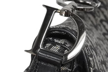 画像をギャラリービューアに読み込む, 極美品 ChristianDior クリスチャンディオール トロッター ダブルサドルバッグ ガリアーノ期 レザー ブラック シルバー金具 中古 4b010530